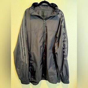 Givenchy Men’s embroidered logo windbreaker - Sz 54
